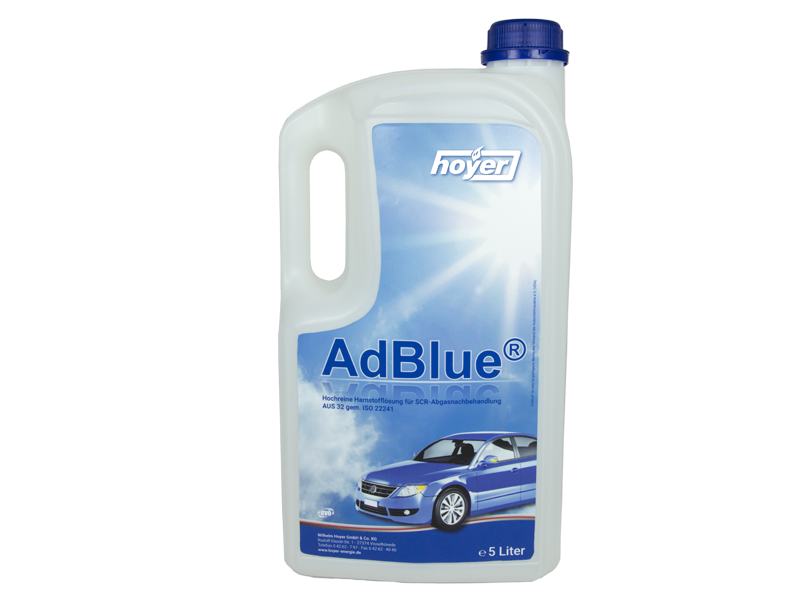 4 x 5Liter Flasche AdBlue® von HOYER mit Füllschlauch